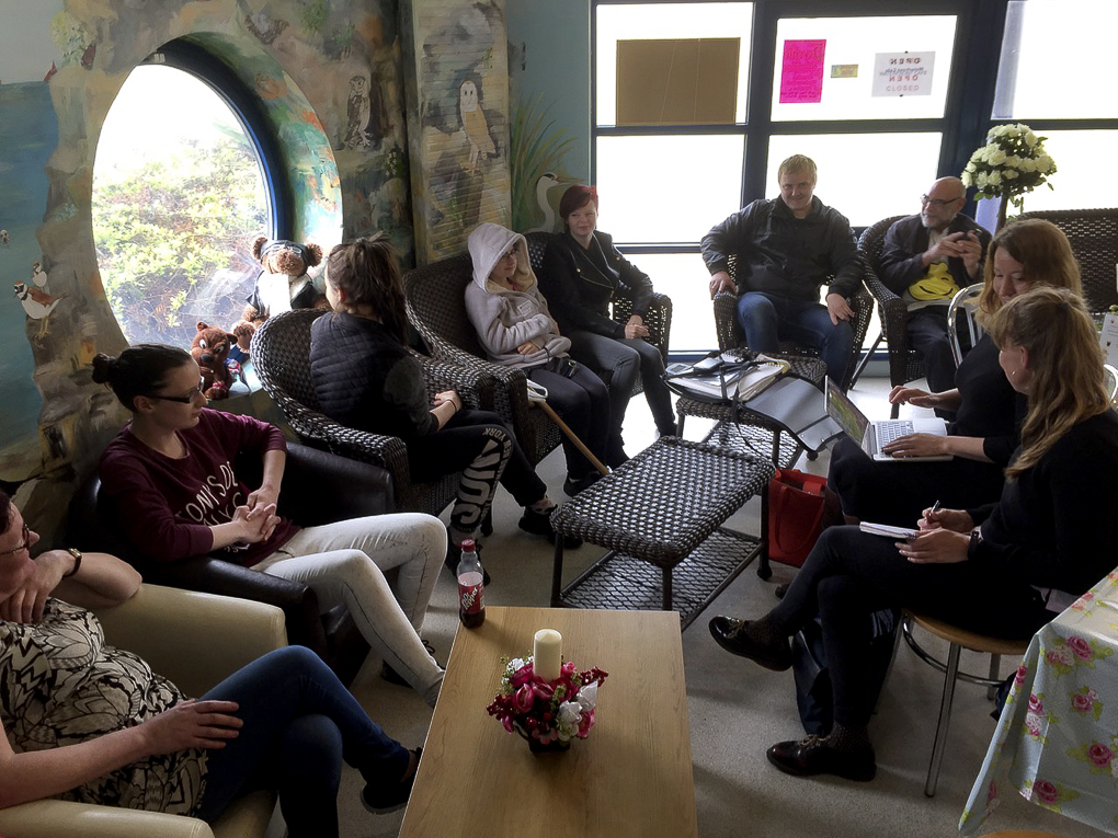 Esther Collins, Stuff Happens Here meeting, 2016. Photo by Justin Aggett